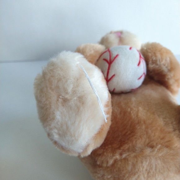 Dan Dee Bunny Rabbit with Baseball and Bow Tan Brown 12" Easter Plush Animal - Picture 6 of 7